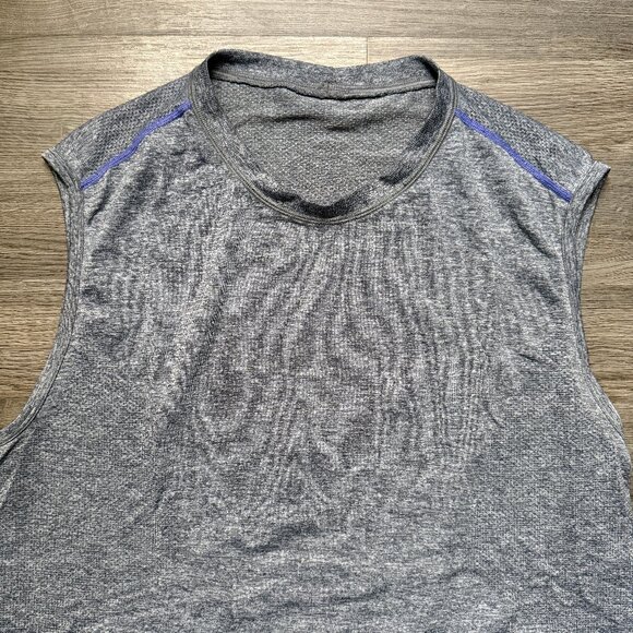 Lululemon Men's Metal Vent Muscle Shirt - Grey/Purple - Picture 2 of 6
